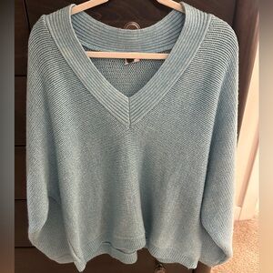 CAbi Sky Blue V-Neck Women's Sweater